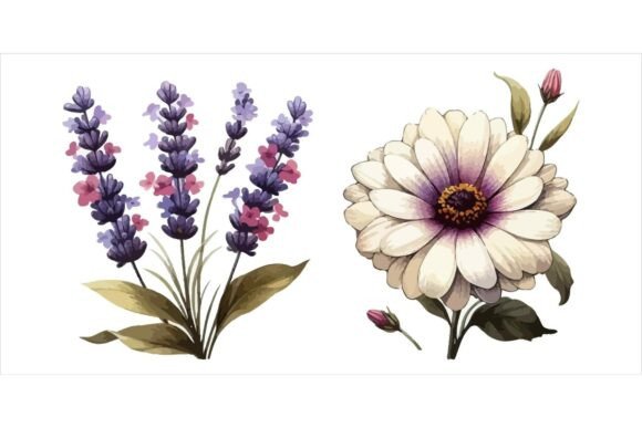 Download Watercolour Flowers Bundle EPS - Watercolour Collection