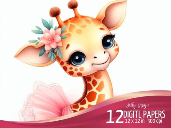 Download Cute Baby Giraffe Dressed As a Ballerina - Cute Collection