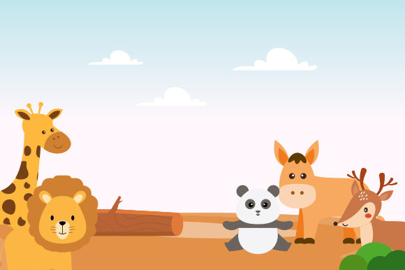 Download Cute Jungle Animals in Cartoon Style - Cute Collection