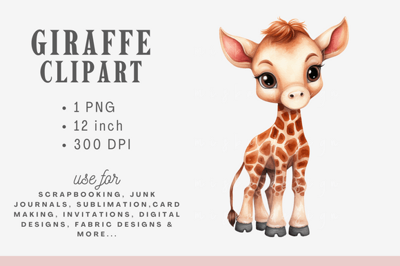 Download Floral Cute Baby Giraffe Watercolor - Cute Collection