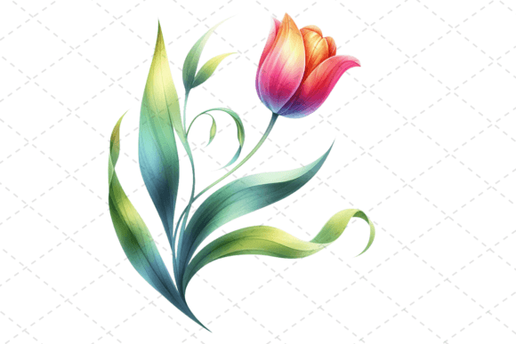 Download Tulip Watercolor Clipart - Spring Bloom - Spring bloom Collection