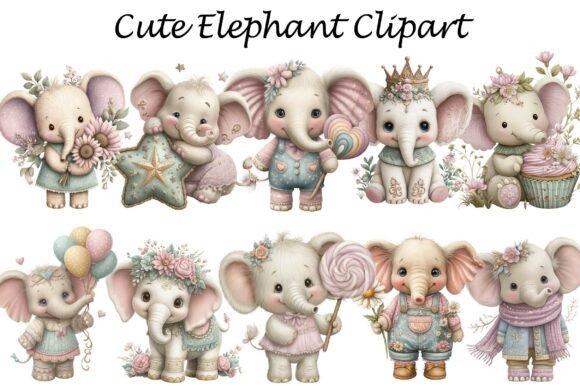 Download Cute Elephant Clipart - Cute Collection