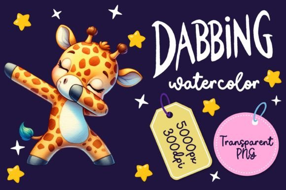 Download Cute Dabbing Giraffe Watercolor - Cute Collection