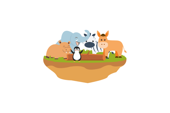 Download Cute Jungle Animals in Cartoon Style - Cute Collection