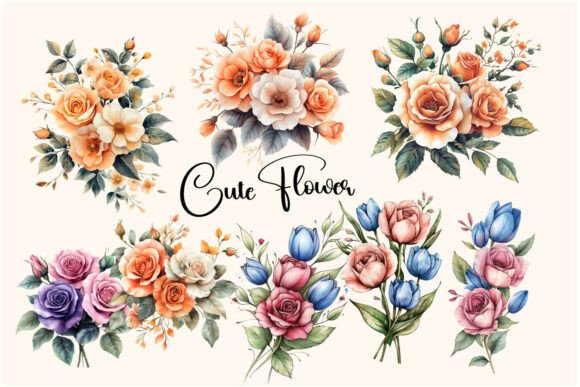 Download Colorful Cute Flower Art - Cute Collection