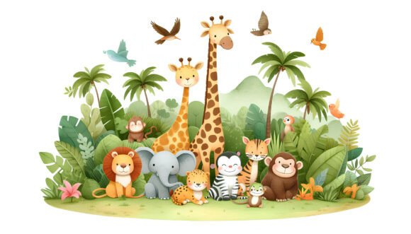 Download Cute Jungle Animals - Cute Collection