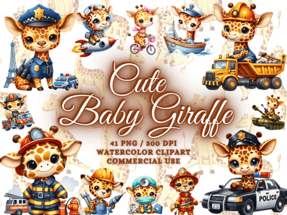 Download Cute Baby Giraffe Clipart - Giraffe Png - Cute Collection