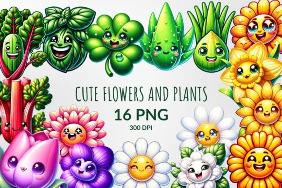 Download Watercolor Cute Flowers Sublimation - Cute Collection