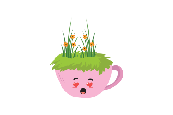Download Spring Kawaii Cute  Flowers with Cups - Cute Collection