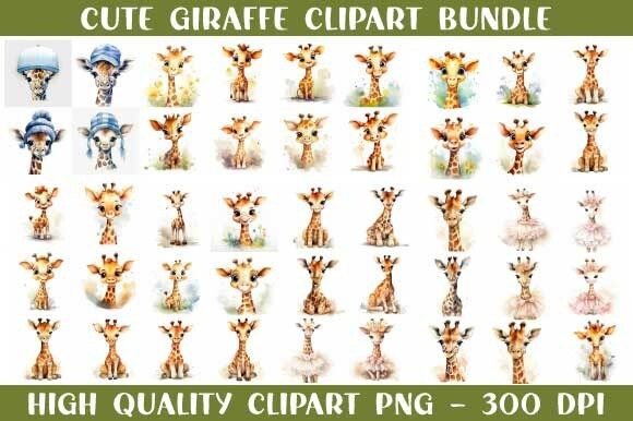 Download Cute Giraffe Clipart Bundle - Cute Collection