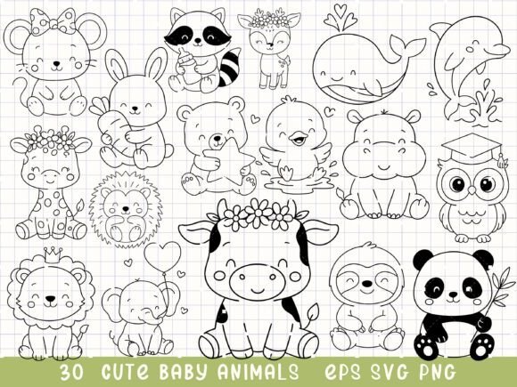 Download Baby Animal Svg, Cute Animal Clipart - Cute Collection