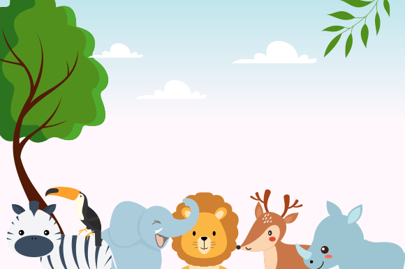 Download Cute Jungle Animals in Cartoon Style - Cute Collection