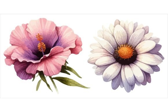 Download Watercolour Flowers Bundle EPS - Watercolour Collection
