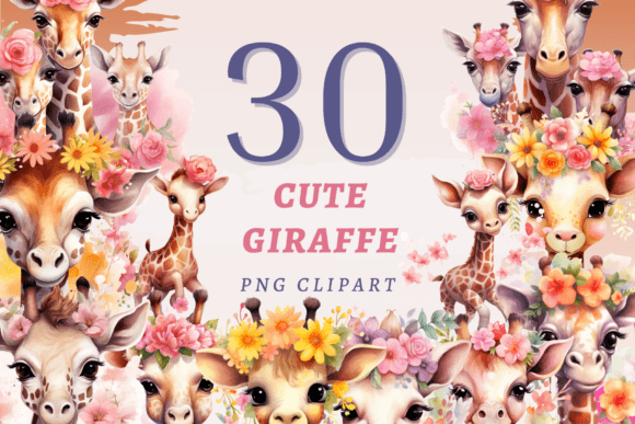 Download Cute Giraffe PNG Bundle - Cute Collection