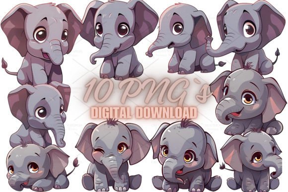 Download Cute Elephant Clipart, PNG 5S-29 - Cute Collection