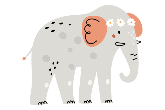 Download Cute Elephant Print. Big Grey Safari Ani - Cute Collection