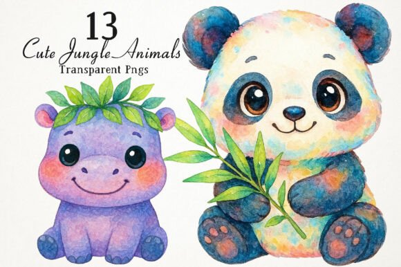 Download Cute Jungle Animals PNG Clipart - Cute Collection