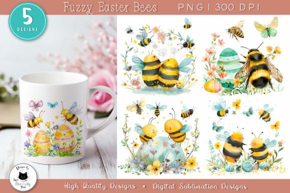 Download Cute Floral Bees Clipart | Spring PNG - Cute Collection