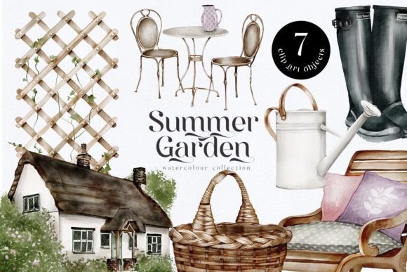 Download Garden Cottage Clip Art Watercolour PNG - Watercolour Collection