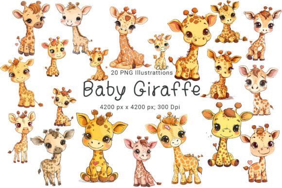Download Safari Tots - Cute Giraffe Illustrations - Cute Collection