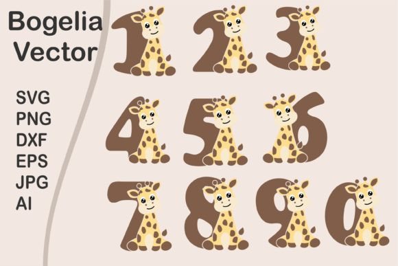 Download Cute Baby Giraffe Birthday Svg Bundle - Cute Collection