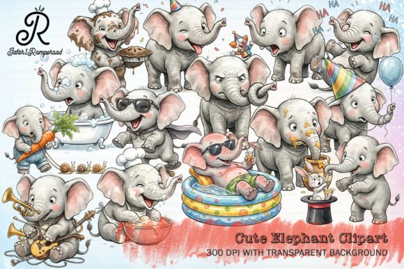Download Cute Elephant Clipart - Cute Collection