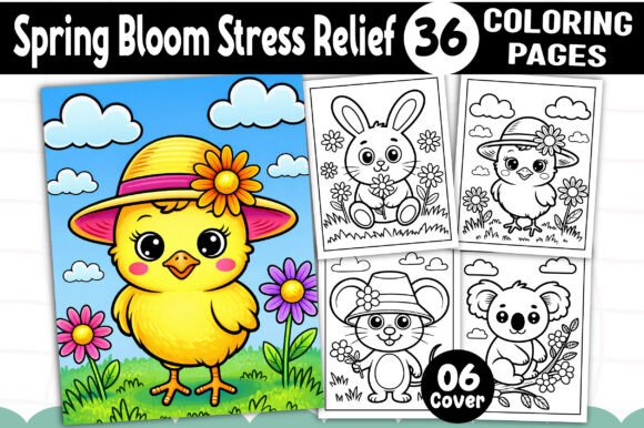 Download Spring Bloom Stress Relief Coloring Book - Spring bloom Collection