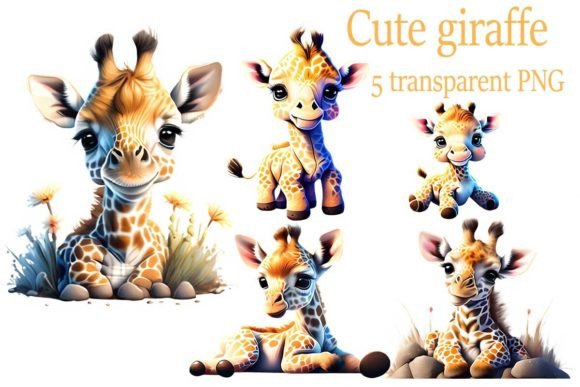 Download Cute Giraffe PNG Bundle - Cute Collection