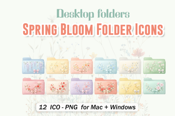 Download Spring Bloom Pastel Folder Icon Pack!🌸 - Spring bloom Collection