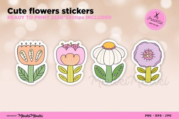 Download Cute Flowers Stickers - Cute Collection