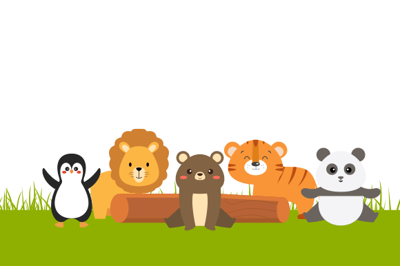 Download Cute Jungle Animals in Cartoon Style - Cute Collection